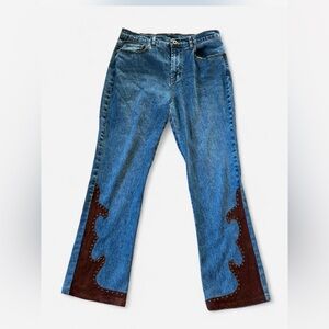 Blue jeans with Stunning Western Detail